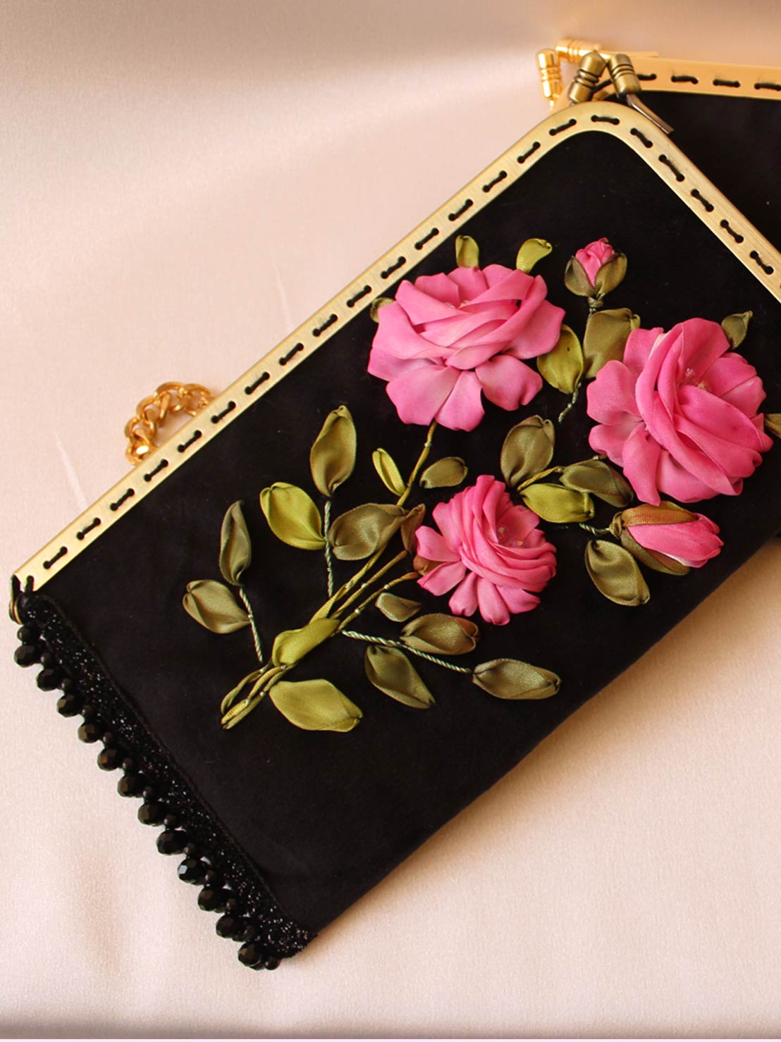 کیف دستی ربان دوزی_ کد: 404