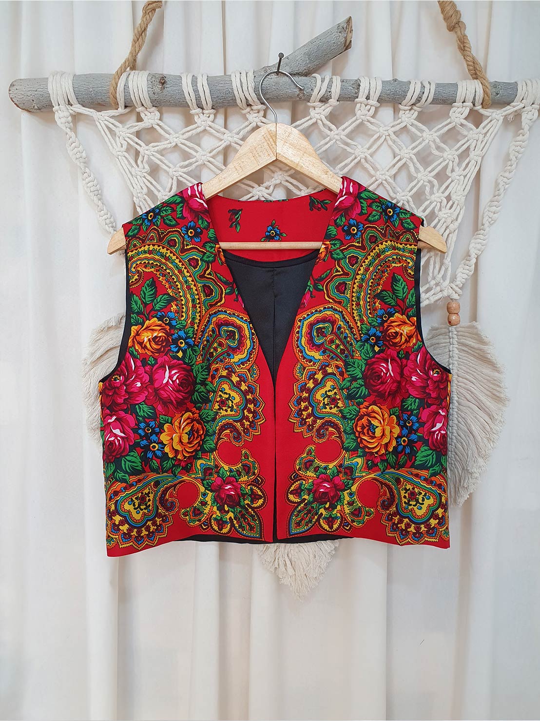 جلیقه دست دوز ترکمن _ کد: 807